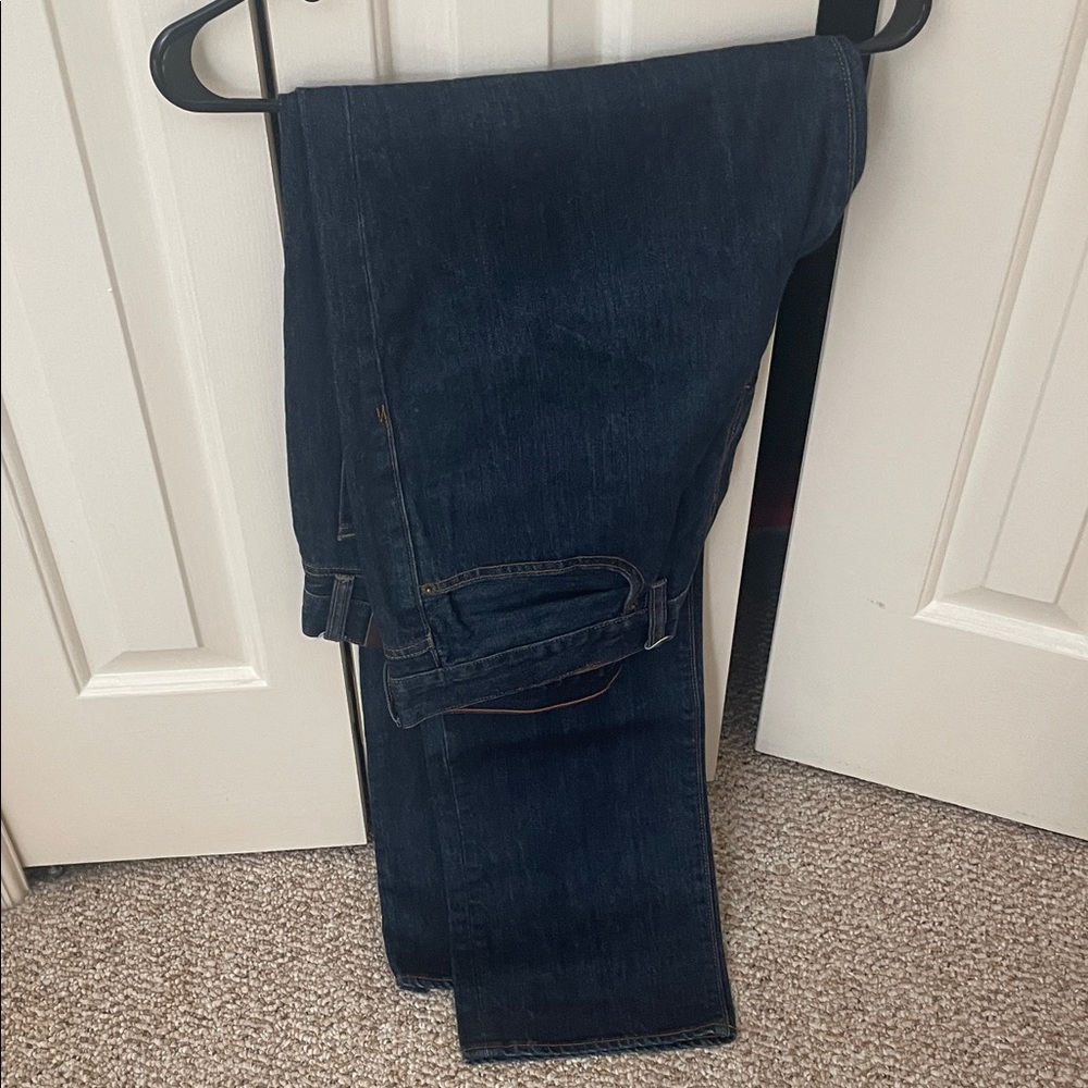 J. Crew Men's Navy Straight Jeans